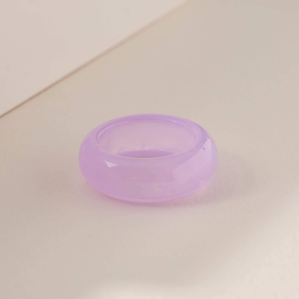 Purple Round Resin Ring